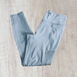 Fabletics High-Waisted Moto Leggings Gray Size Large